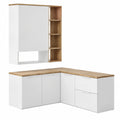 Vicco Wohnwand Set Wido, Wei?/Sonoma Eiche, 5-teilig, erweiterbar mit Wido-Serie