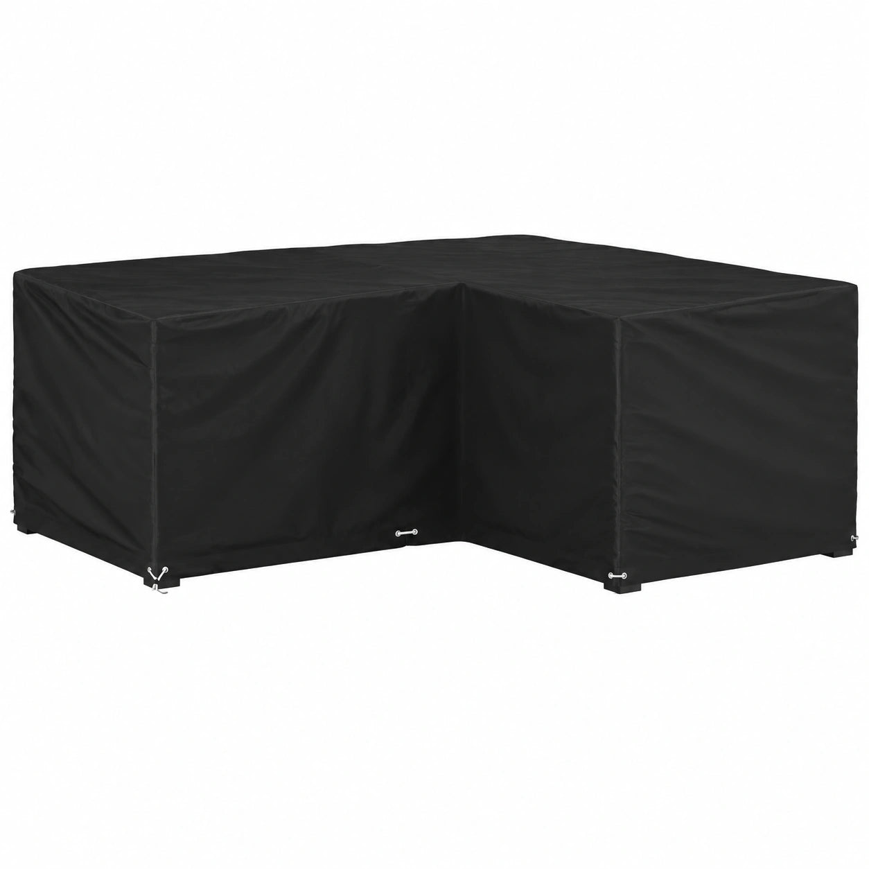 Wasserdichte L-Form Schutzh¨¹lle f¨¹r Gartenm?bel, UV-best?ndig, 215x215x90cm