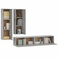 Modernes TV-M?belset: H?ngeschrank & Lowboard in Grau-Sonoma
