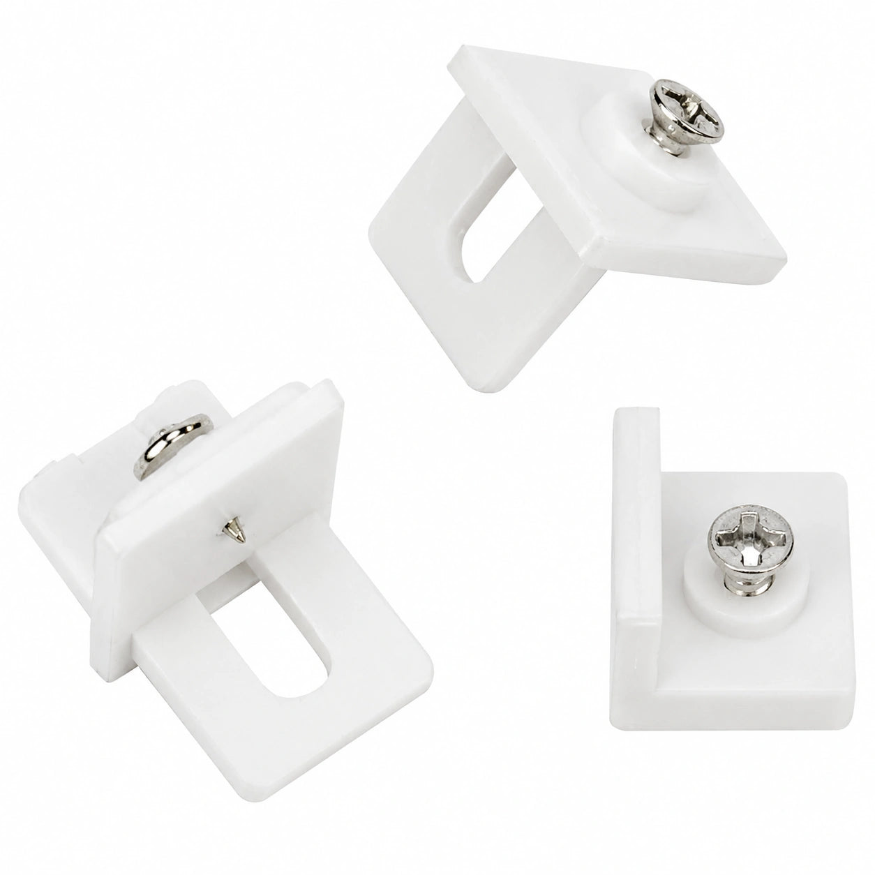 Gardinia Mitnehmer-Set aus Kunststoff, Wei?, Set ¨¢ 6 St¨¹ck