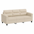 Moderne Sofagarnitur Creme: 2er & 3er Sitzer Mikrofaser, robust & bequem